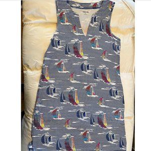 Nautical Lands' End Sleeveless Dress M